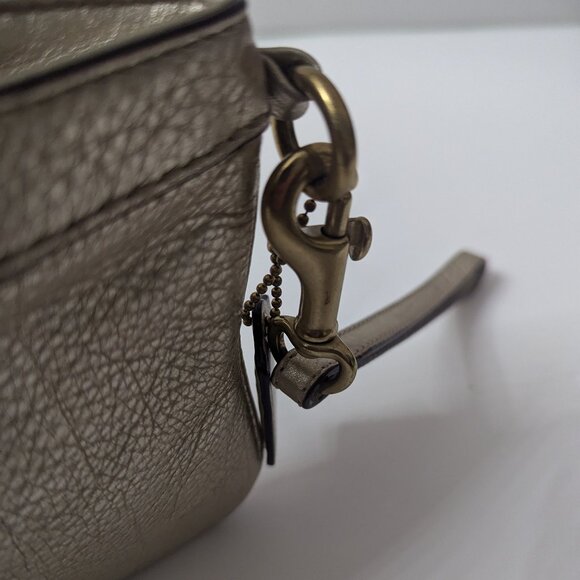Like new Coach Metallic Champagne Gold Wristlet Clutch - Picture 10 of 16